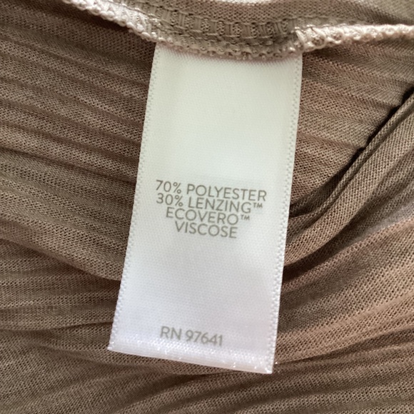 NWT J.JILL XL LIGHT MOCHA HEATHER WIDE LEG PANTS PLEATED - Picture 7 of 9